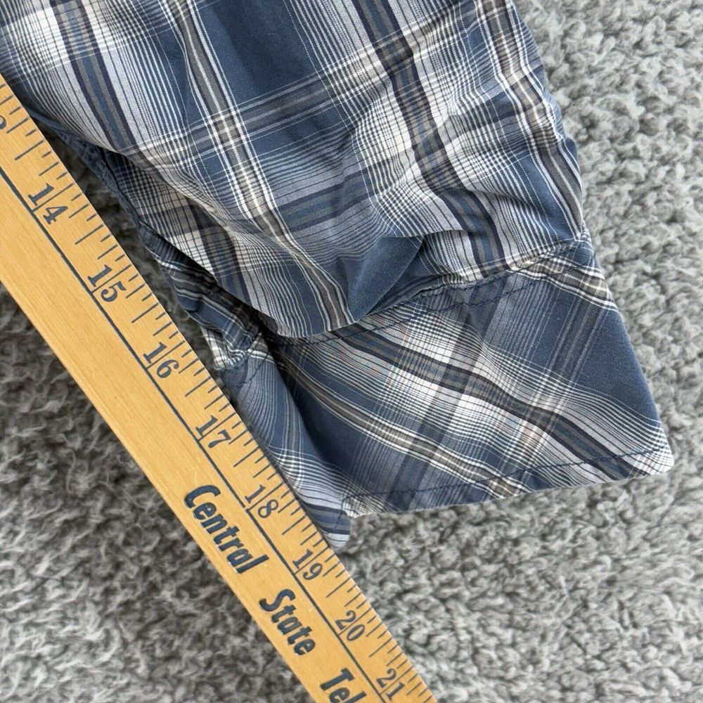 Cabelas Outfitter Shirt Mens 2XL Blue Plaid L/S Button Up Pima Cotton‎ READ - Picture 6 of 9